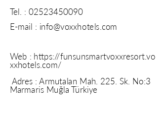 Fun & Sun Smart Voxx Resort iletiim bilgileri